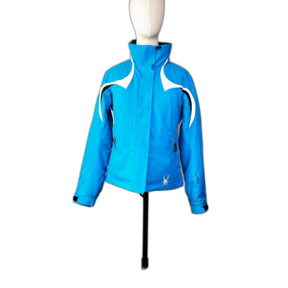 Spyder | Trespass | Ski Jacket | Light Blue and Neon Yellow | Sz 8 - Picture 1 of 14